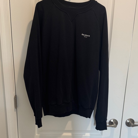 Balmain Black Logo Sweatshirt - Picture 1 of 9